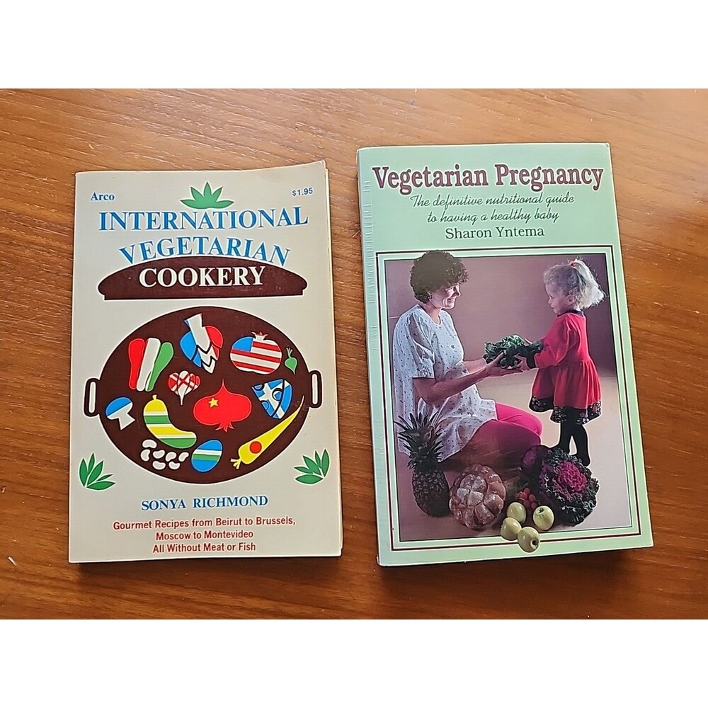 2 Vegetarian PB Books International Vegetarian Cookery & Vegetarian Pregnancy